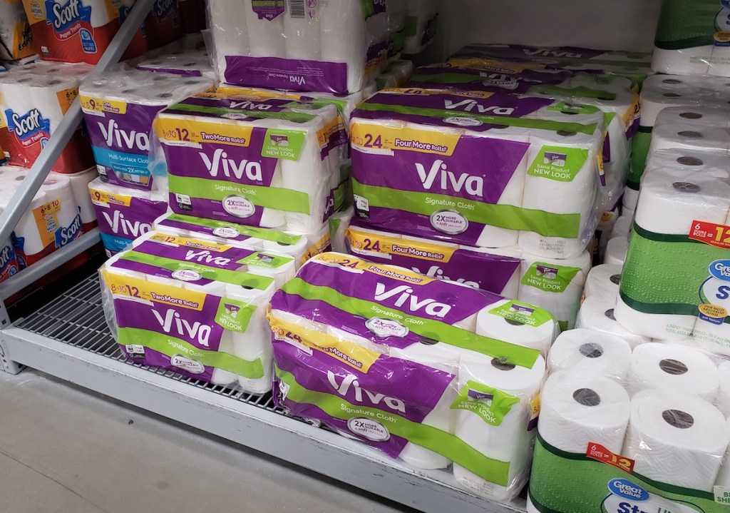 Viva Paper Towels display at Walmart