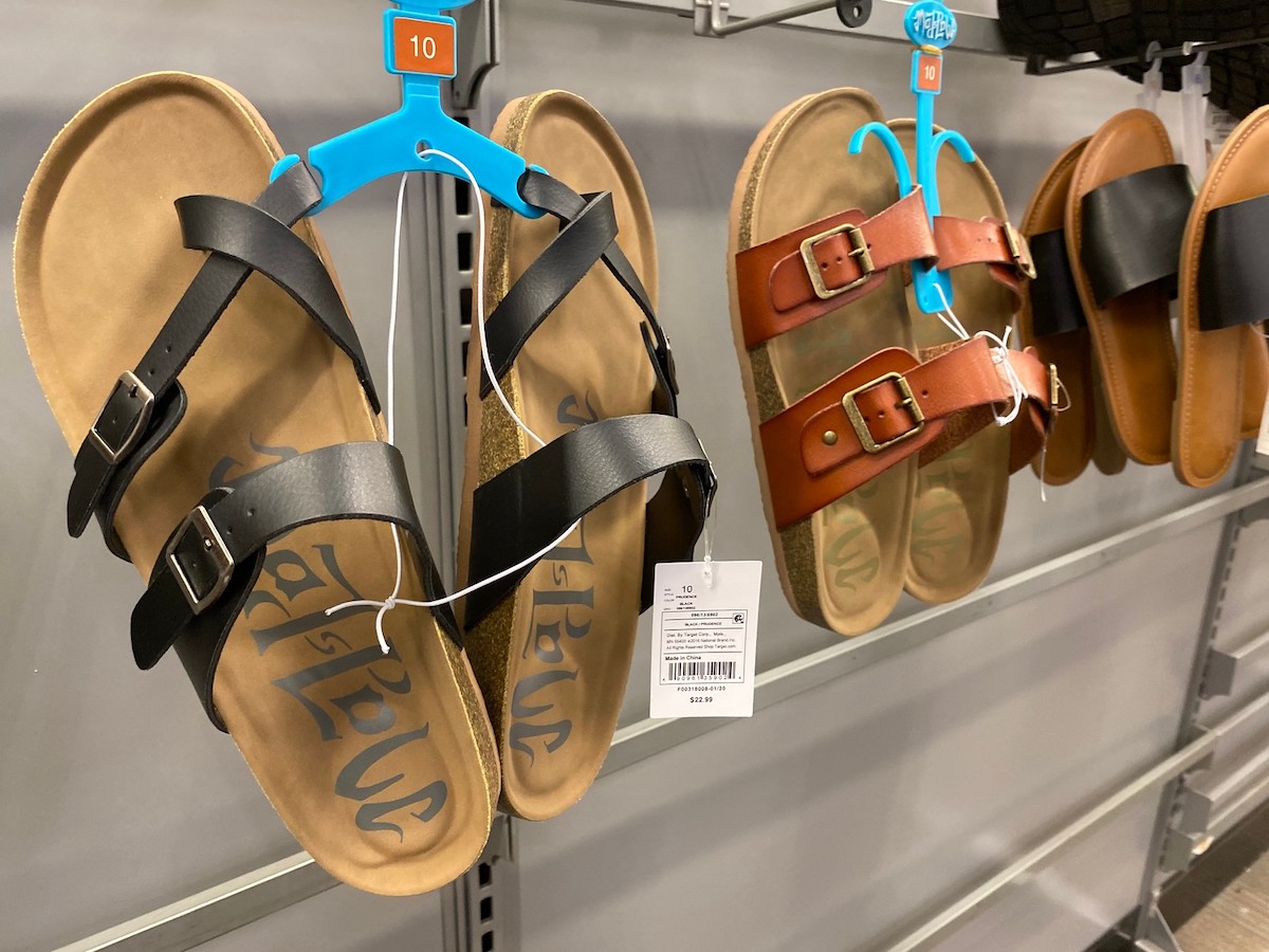 target footbed sandals