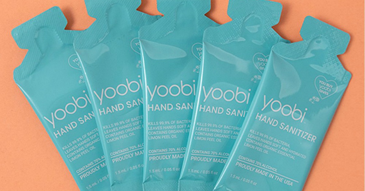 Yoobie brand hand sanitizer tubes