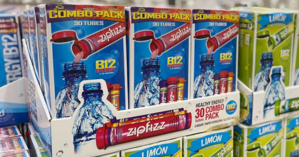 boxes of Zipfizz drinks