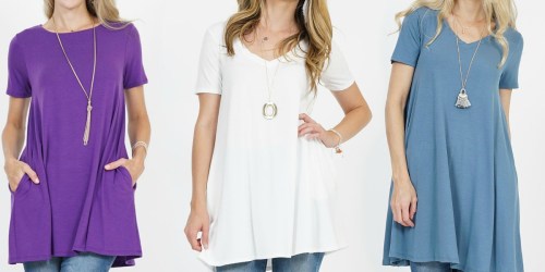 Women’s Pocket Tunics Only $9.99 on Zulily | Perfect for Summer