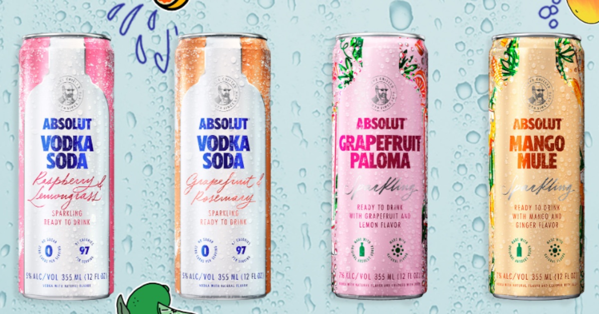 Absolut Just Released 6 Ready-to-Drink Vodka Soda Cocktails ...