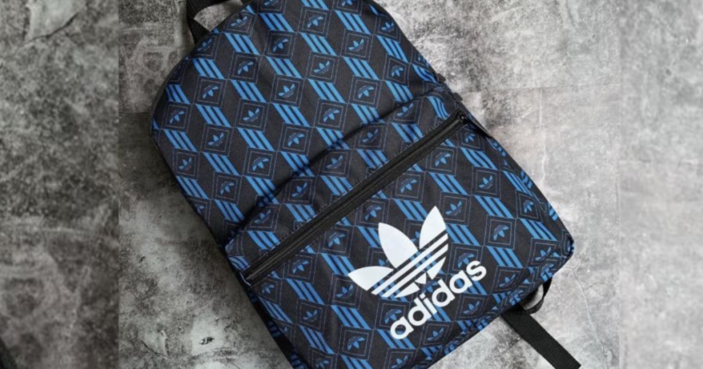 adidas blue and black bookbag