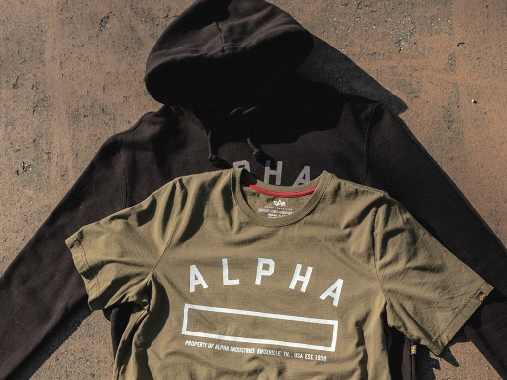 army green t-shirt from Alpha Industries