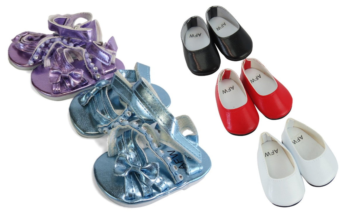 american fashion world doll shoes sandals and flats