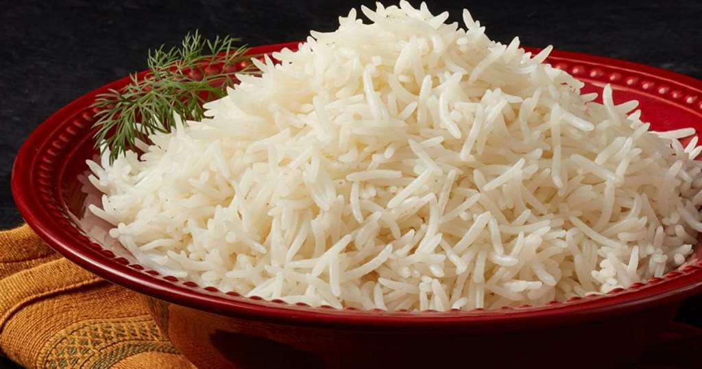basmati rice in a bowl