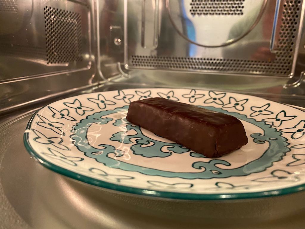 built protein bar in microwave 