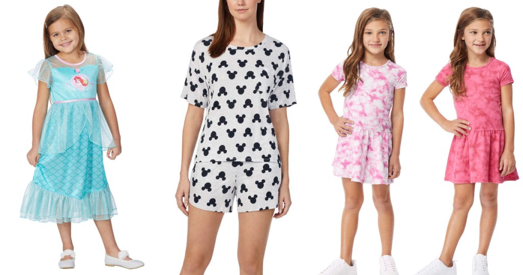 costco apparel womens disney pajamas and girls dresses