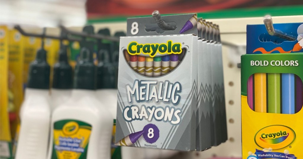 Crayola Crayons 8-Count Packs Only $1 at Dollar Tree | Pearl, Metallic, &amp; Neon • Hip2Save
