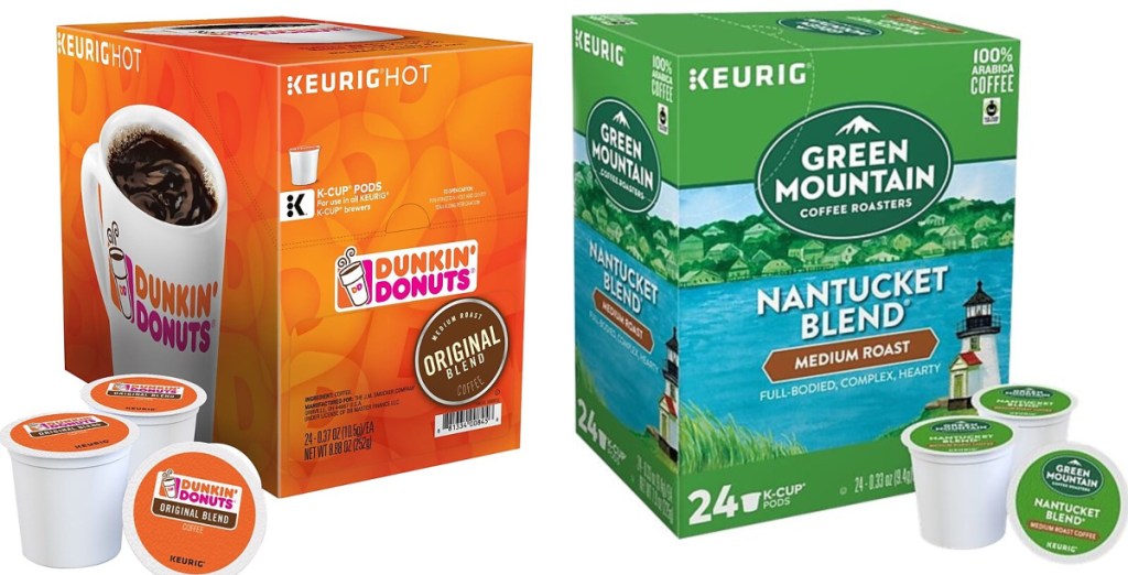 keurig dunkin donuts k cups and green mountain k-cups