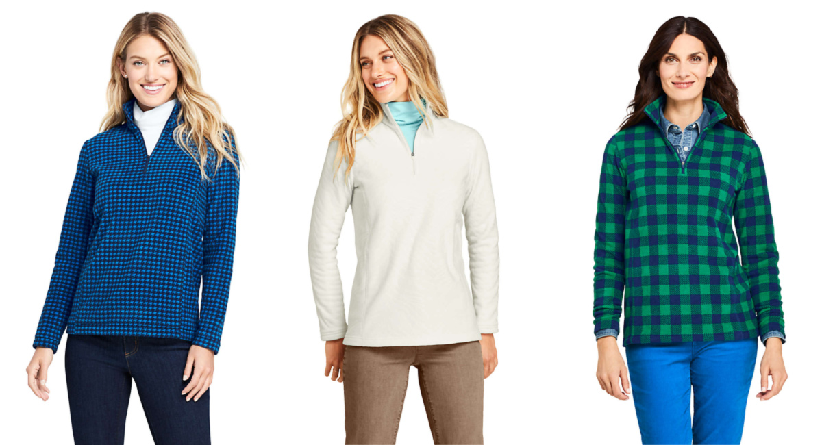 lands end pullovers for women three colors blue white and green