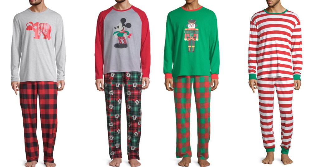 men wearing christmas pajamas