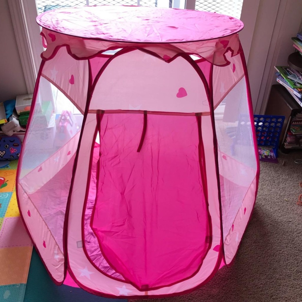 pink play tent
