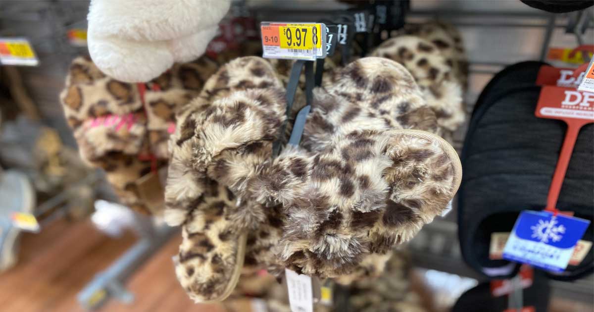 leopard print slippers walmart