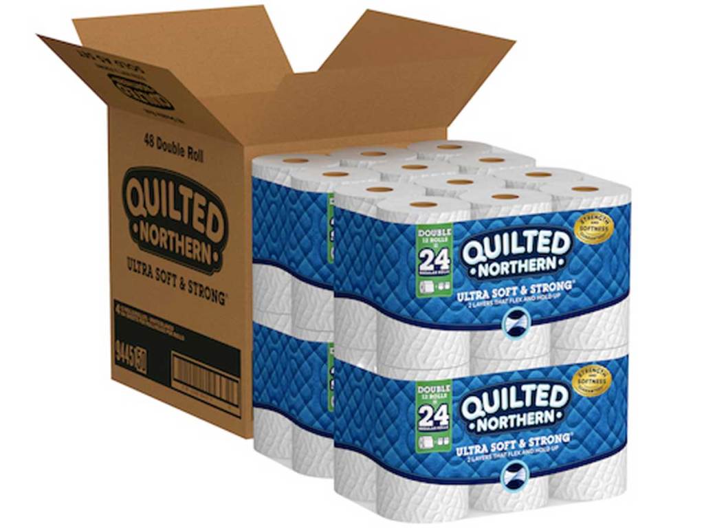 quilted northern toilet paper stock image