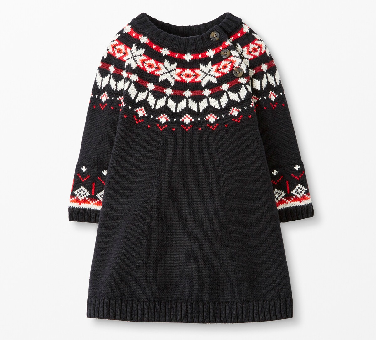 girls black knit sweater dress