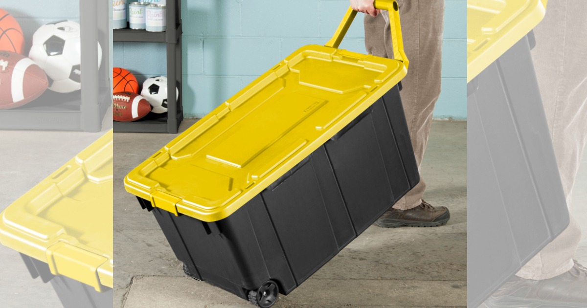 Sterilite 151l wheeled online storage box