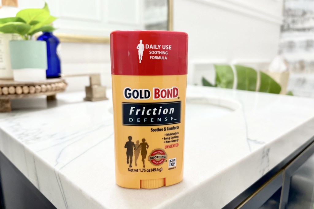stick of gold bond friction defense on the counter