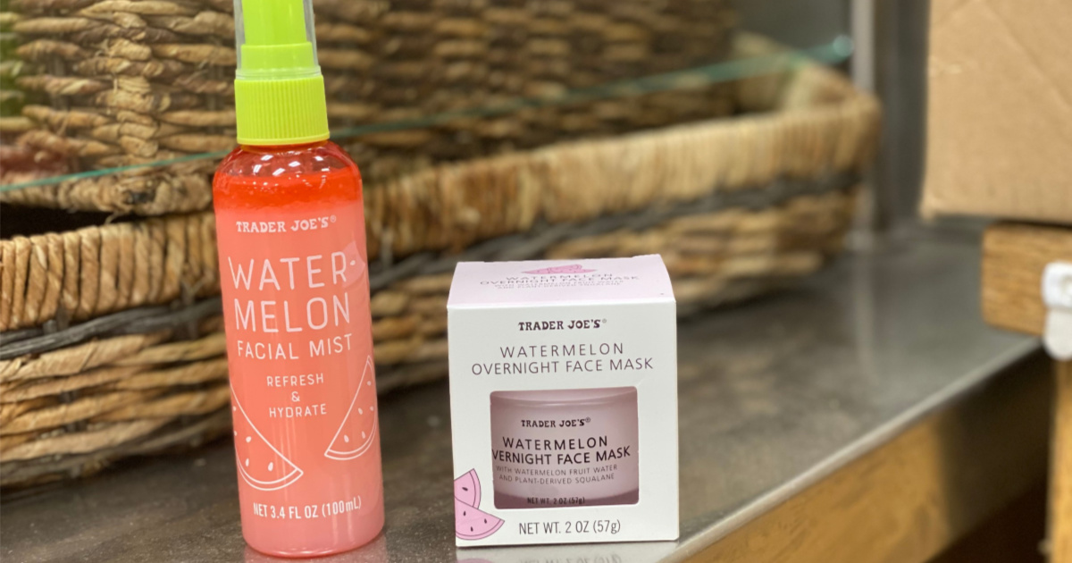 Two watermelon scented beauty products from Trader Joe's