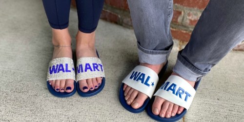 Step Out In “Style” This Summer With Walmart Logo Slide Sandals (Yes, For Real.)