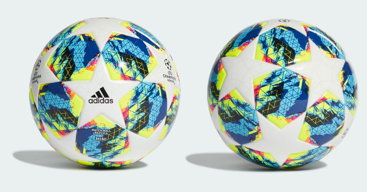 colorful soccer ball from two views