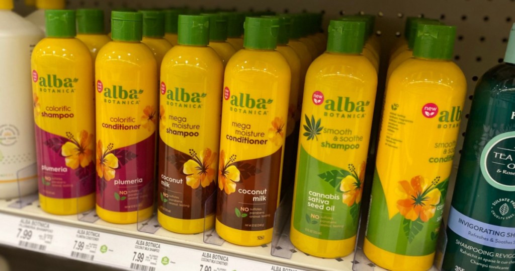 Alba Botanica Hair Care on store shelf