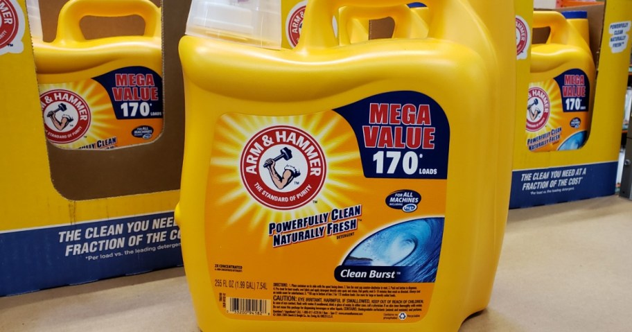 large bottle of Arm & Hammer Laundry Detergent