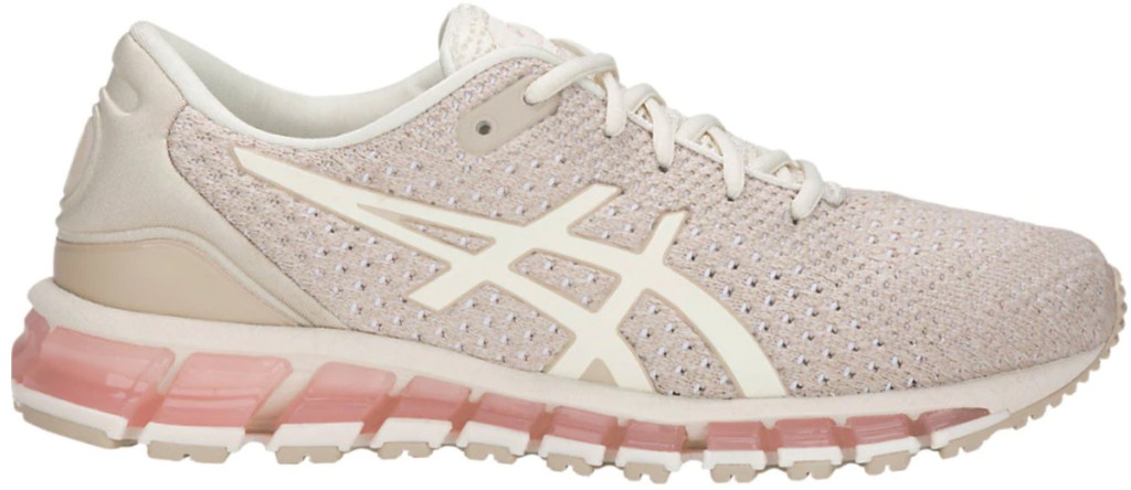 asics light pink running shoes