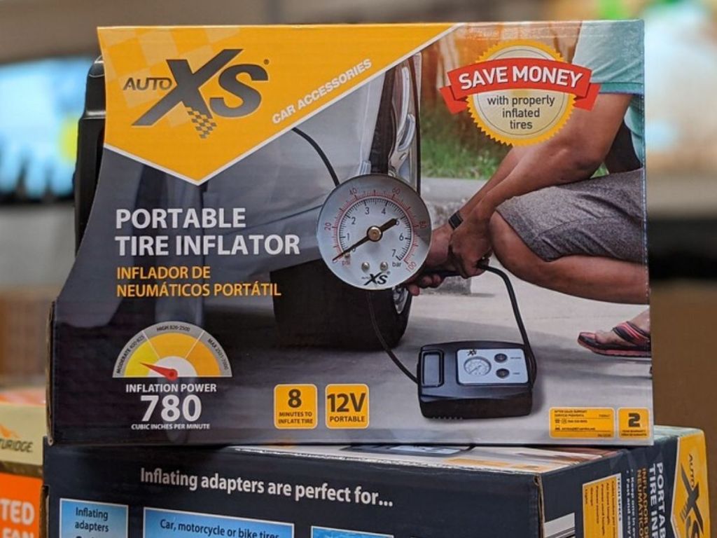 portable tire inflator in box
