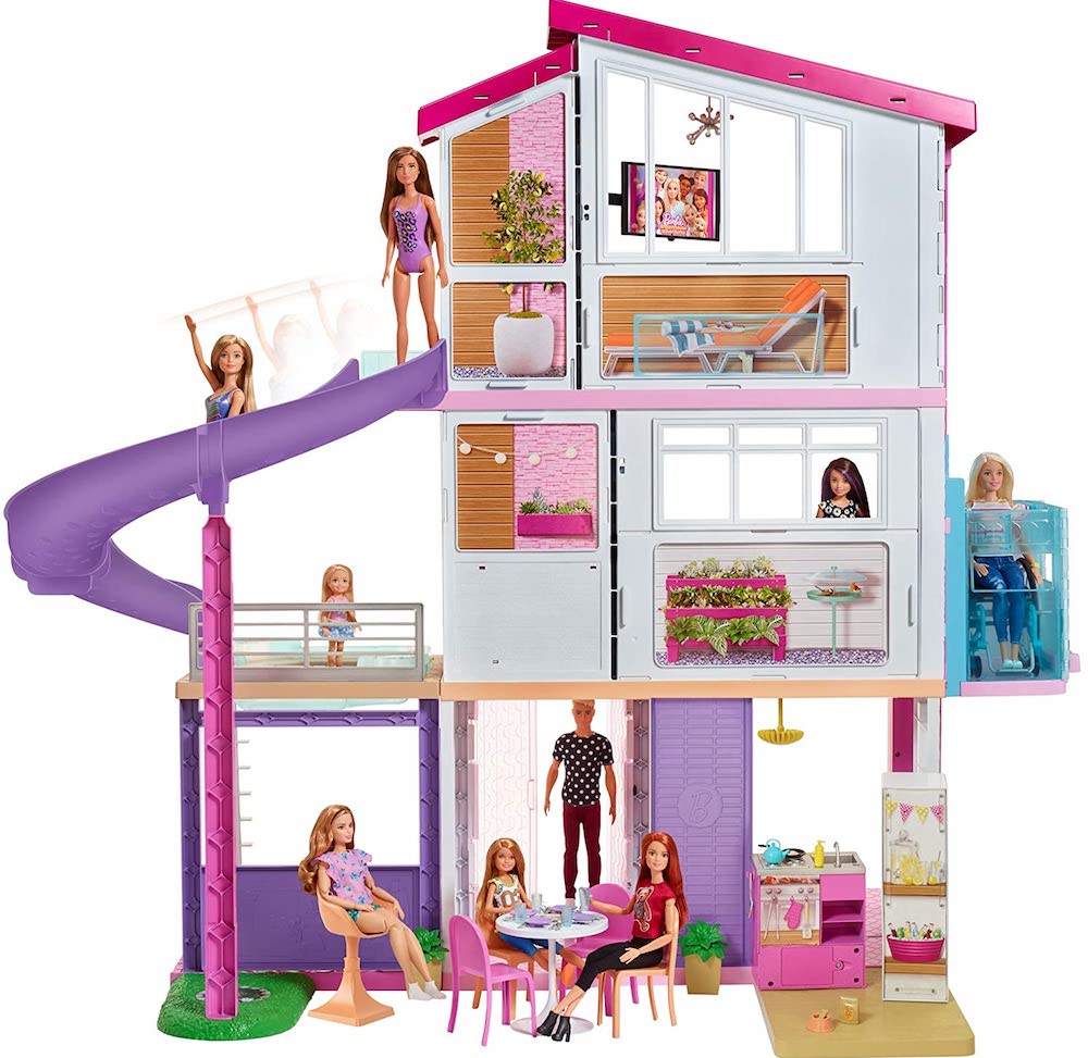 barbie house with barbie