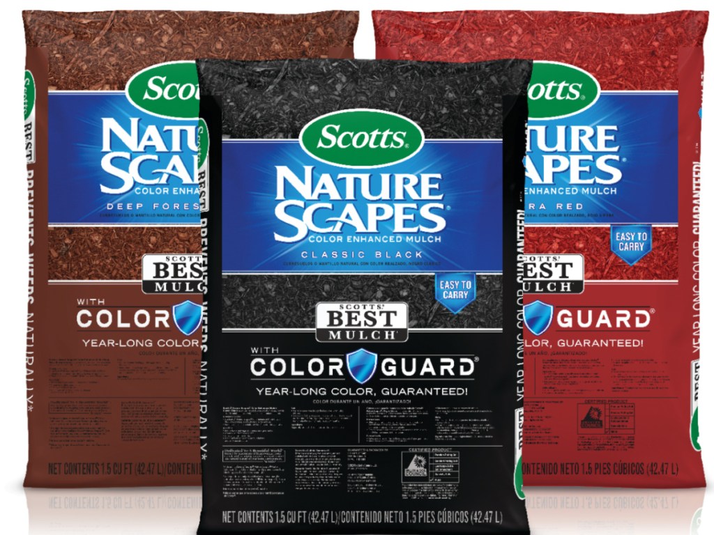 scotts nature scapes color enhanced mulch at lowes