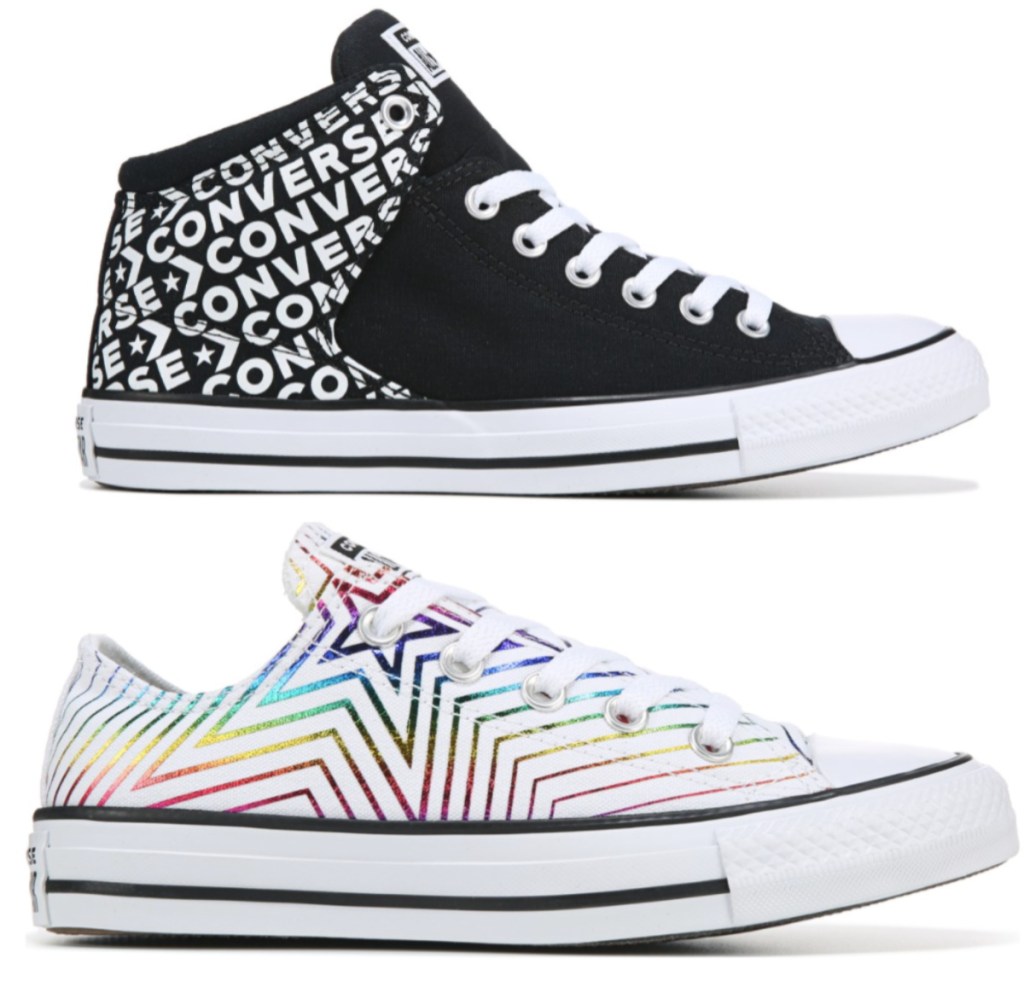 converse chuck taylors two pairs multi colored