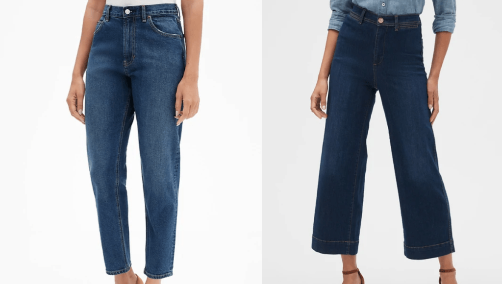 GAP factory womens jeans two pairs side by side