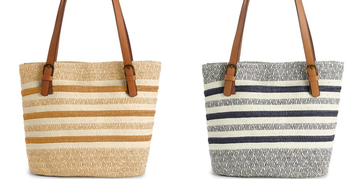 kohls straw handbags