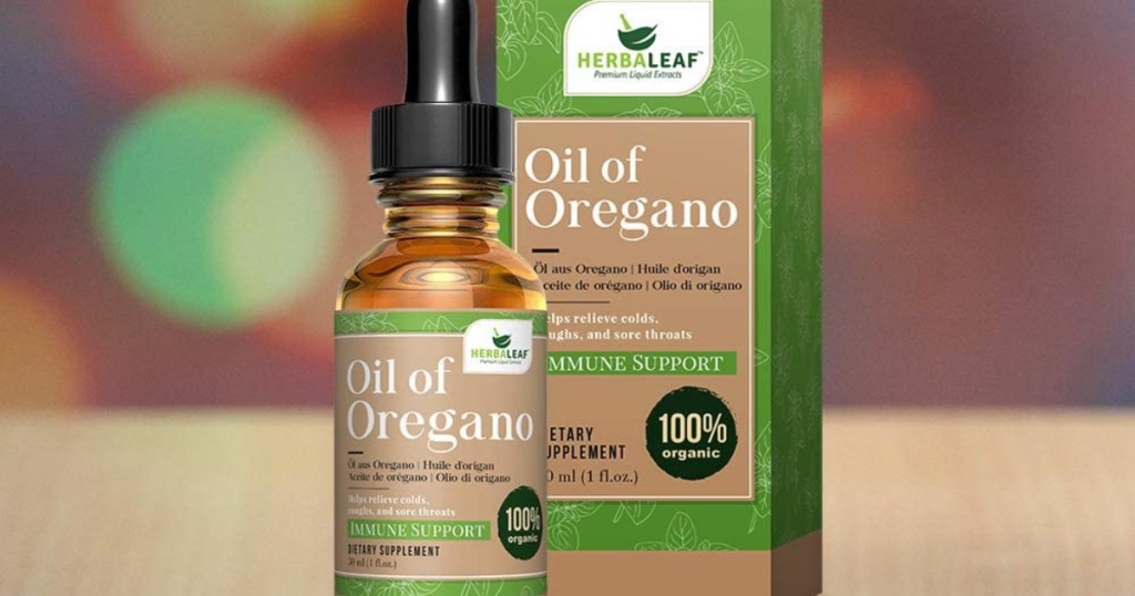 herbaleaf oil of oregano box and botle
