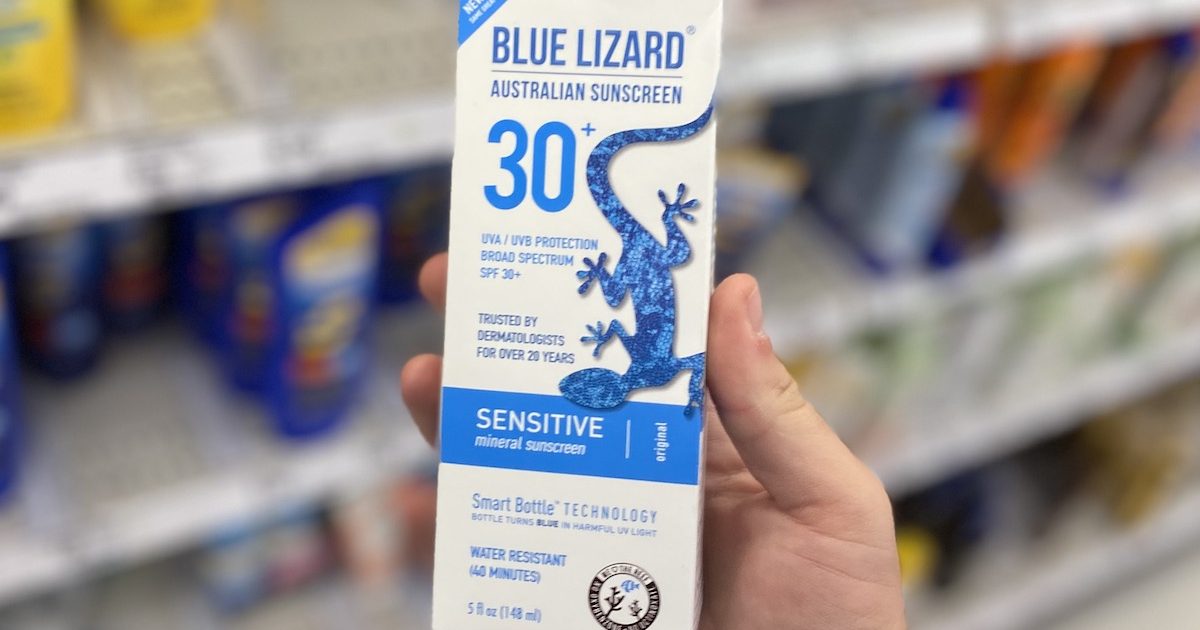 Blue Lizard Sensitive SPF 30+ Mineral Sunscreen 5oz Bottle