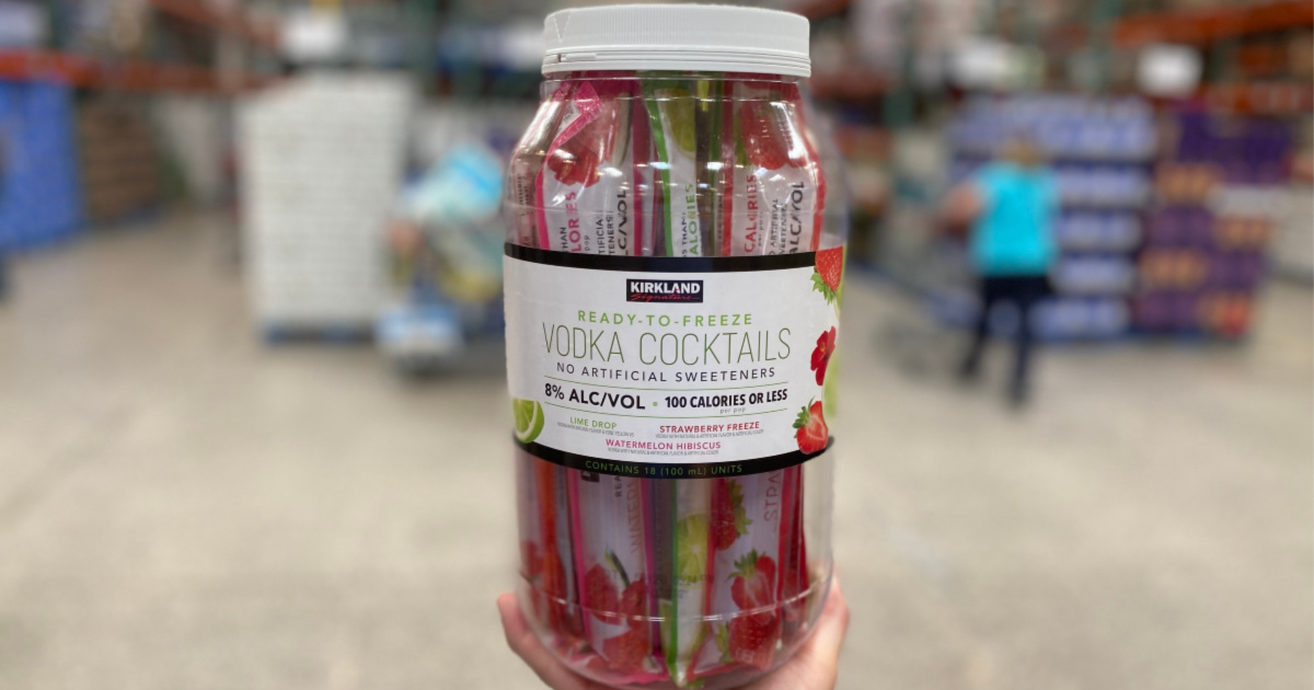 Kirkland Ready To Freeze Vodka Ice Pops Back At Costco Just 100 Calories Each 