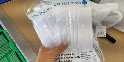 Disposable Face Masks 2-Pack Only $1 at Dollar Tree