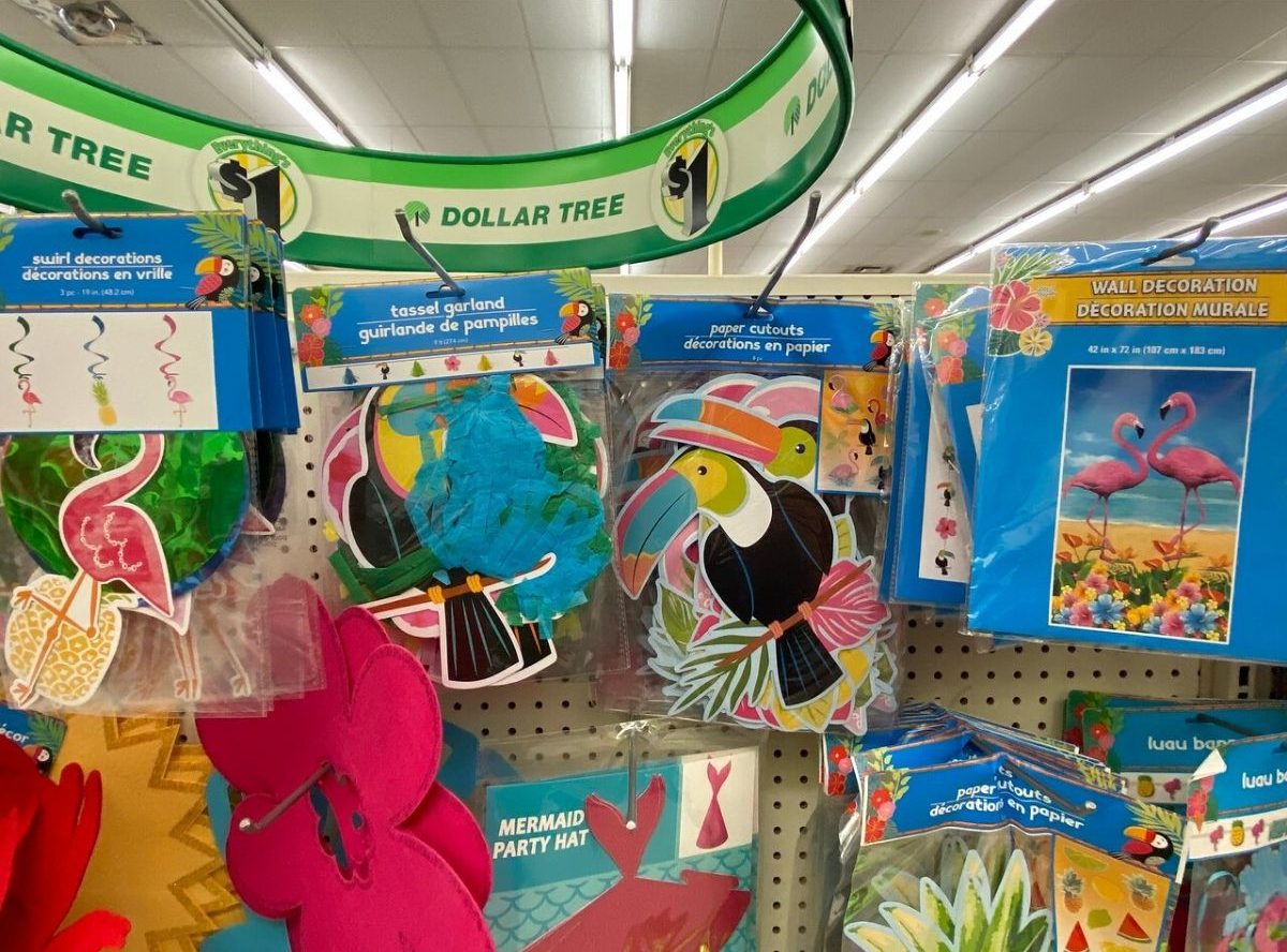 dollar tree aloha decorations