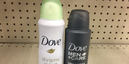 Request TWO Free Samples of Dove Dry Spray For Men & Women