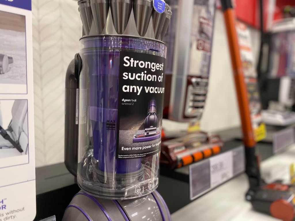 close up of dyson animal vacuum at target
