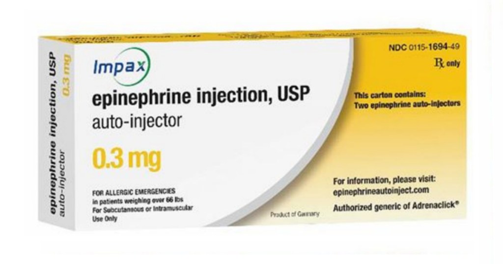 Box of Epinephrine Injector