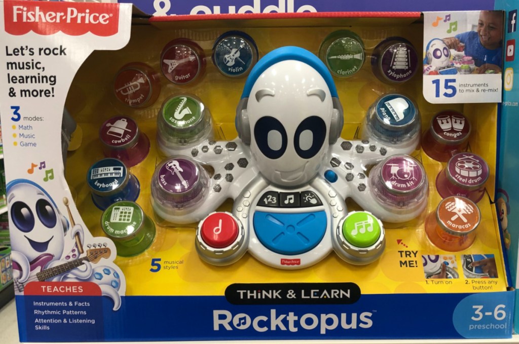 interactive toddler octopus toy on store shelf