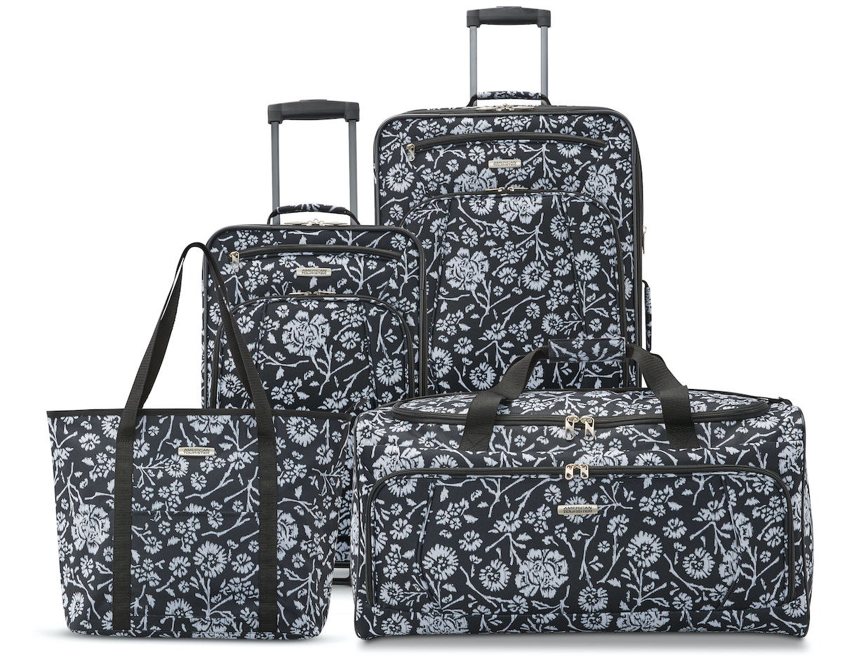 american tourister floral luggage