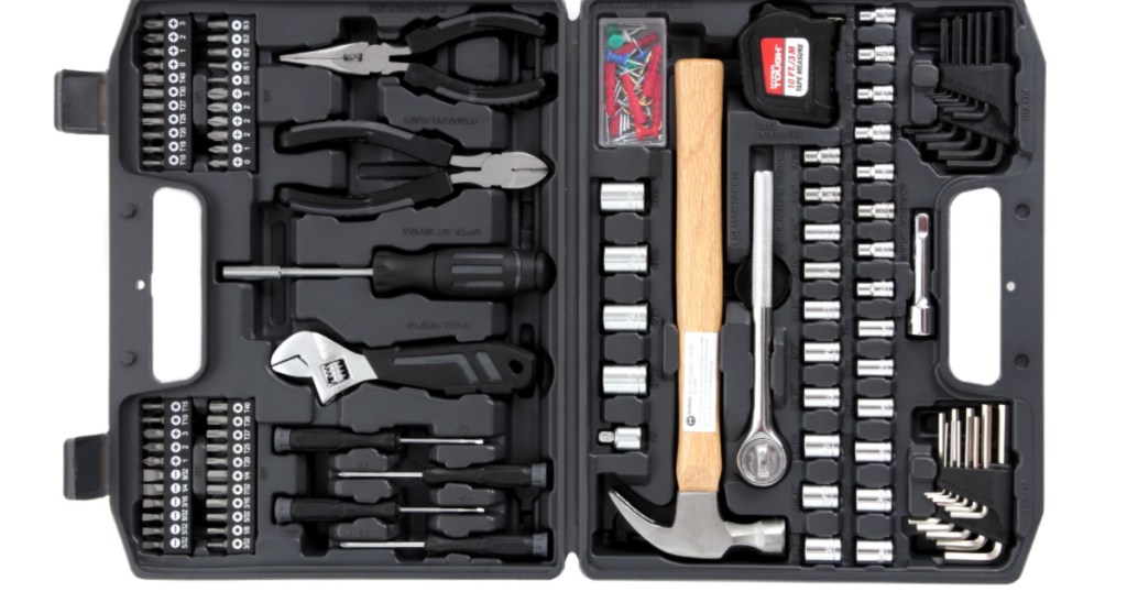 open case of Hyper Tough Home Repair Tool Set 116 Piece