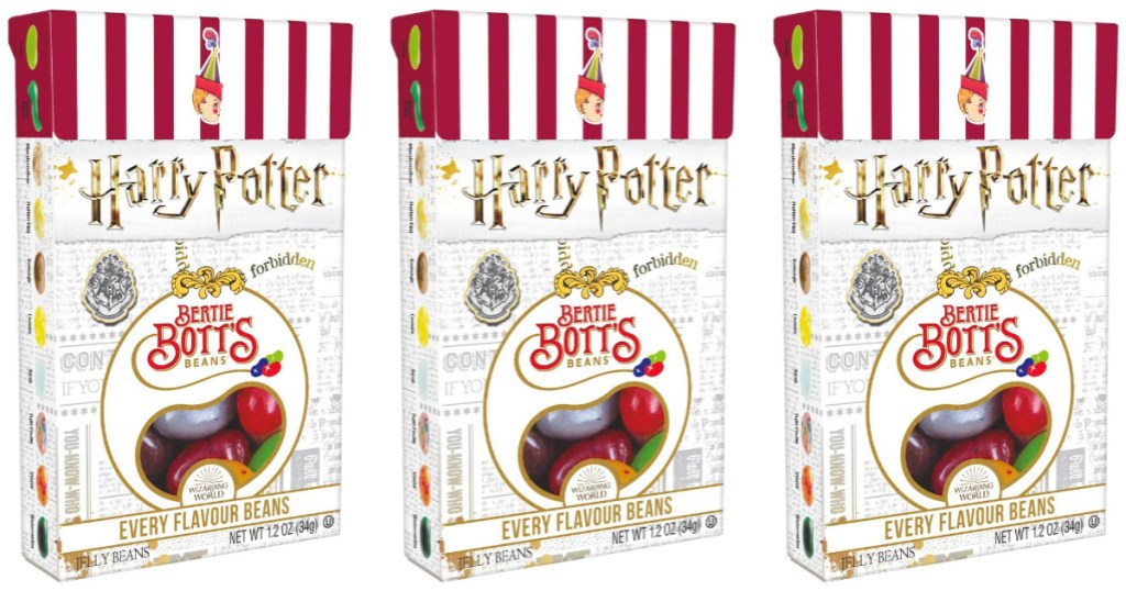 three boxes of Harry Potter jelly beans