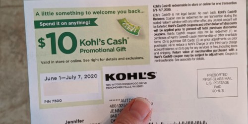 Possible $10 Off $10 Kohl’s Coupon | Check Your Mailbox