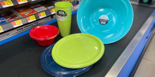 Mainstays Plastic Bowls & Plate Only 94¢, Cups Just 50¢ at Walmart