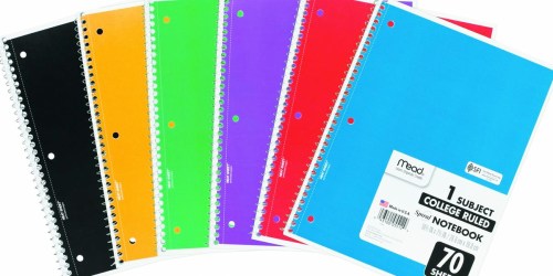 Mead One-Subject Notebooks Just 75¢ Shipped on Staples.com (Regularly $4)