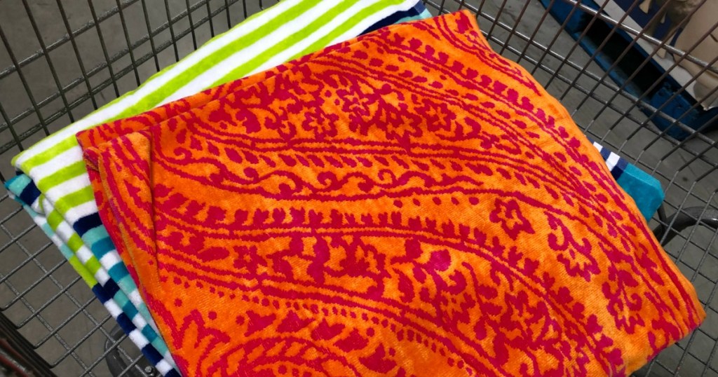 two towels in a shopping cart